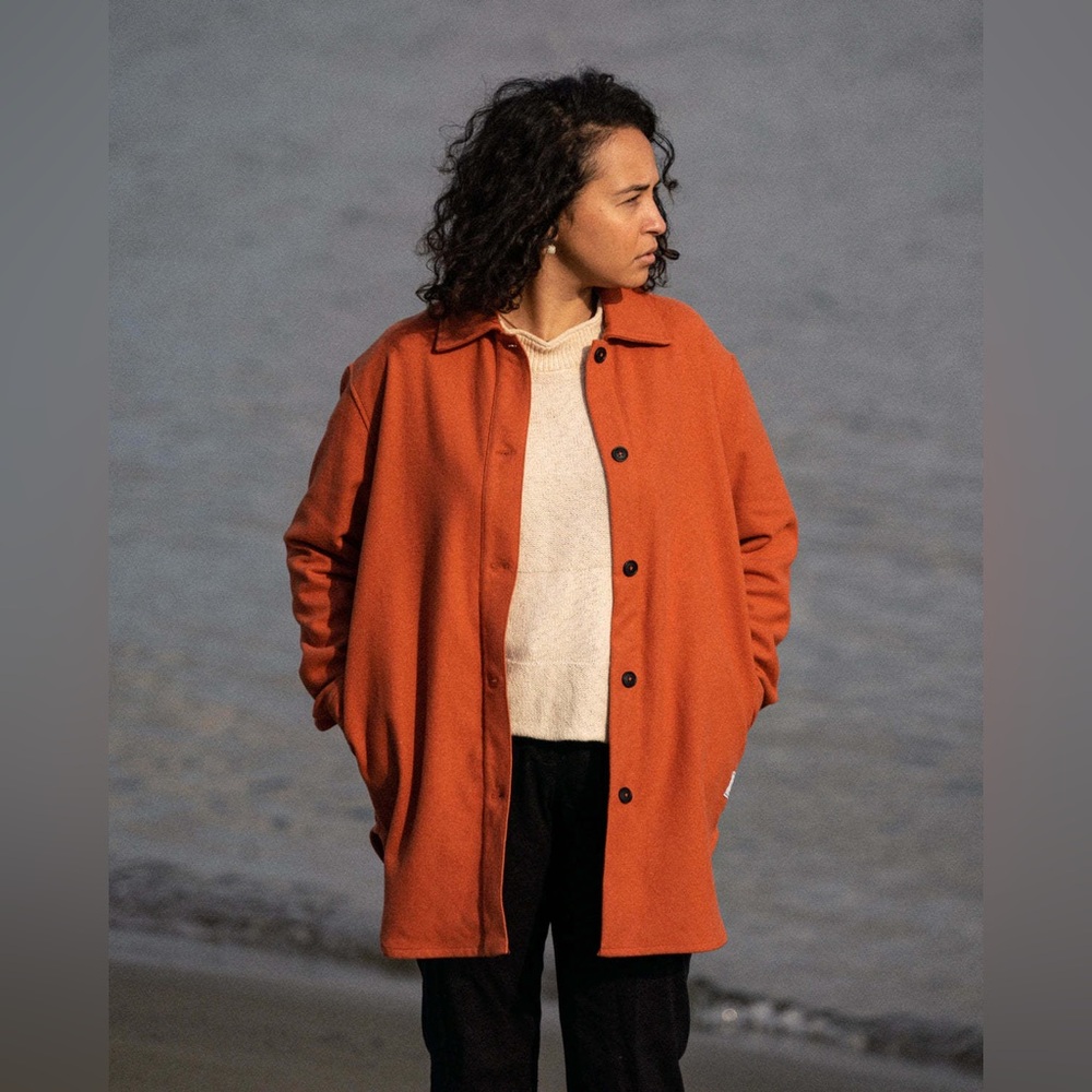 EUC ANIÁN Painters Coat in | Color Himalayan Rust (Orange) | Size Small - Picture 2 of 16